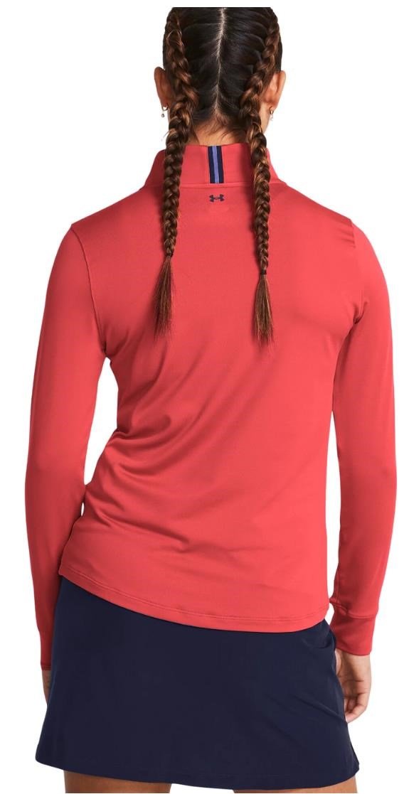 Under Armour Playoff 1/4 Zip felpa donna, red solstice/midnight navy