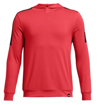 Under Armour Playoff junior hoodie 2024, rosso solstice/nero