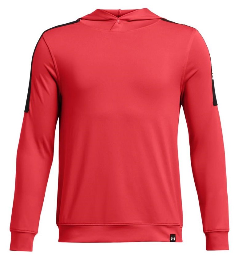 Under Armour Playoff junior hoodie 2024, rosso solstice/nero