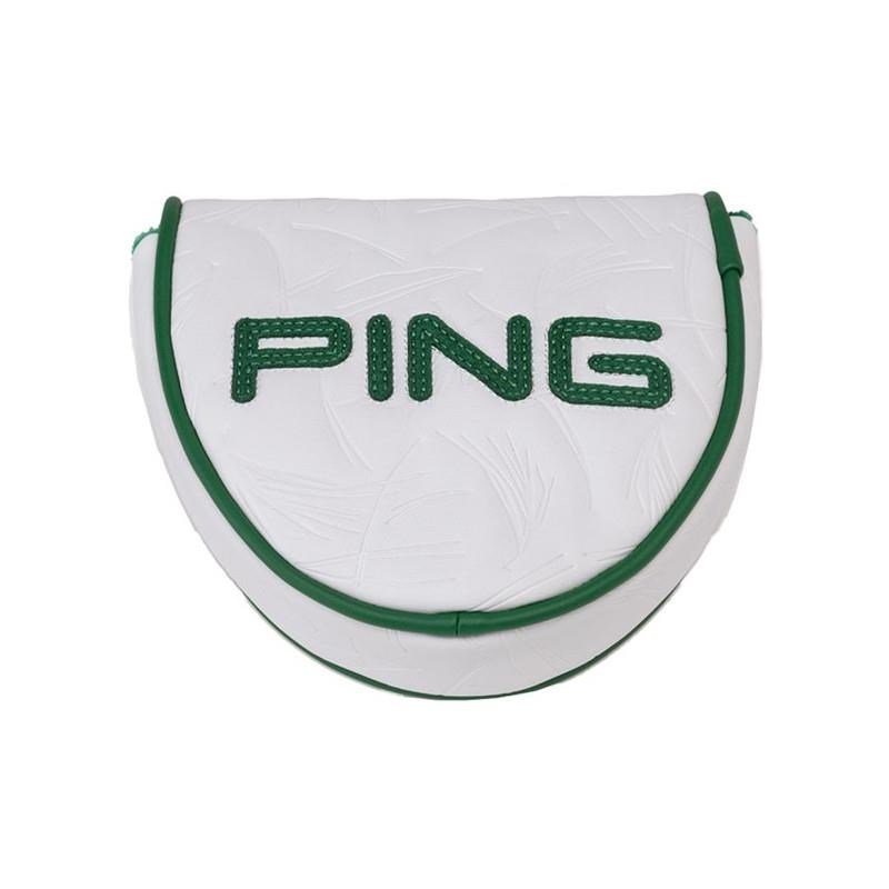 PING Golf Ping Looper Mallet Putter Headcover, bianco/verde