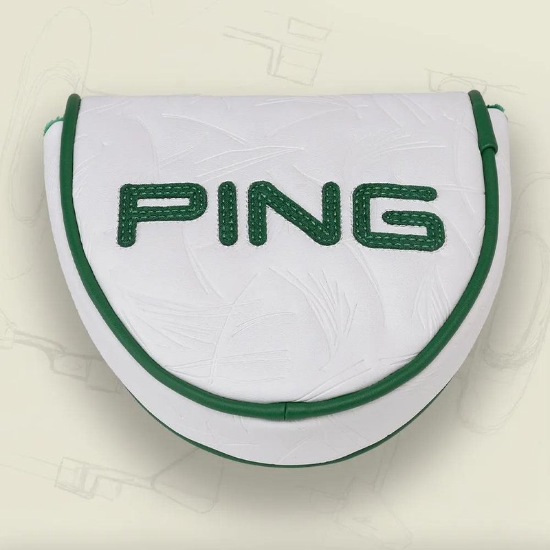 PING Golf Ping Looper Mallet Putter Headcover, bianco/verde