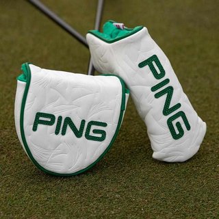 PING Golf Ping Looper Mallet Putter Headcover, bianco/verde