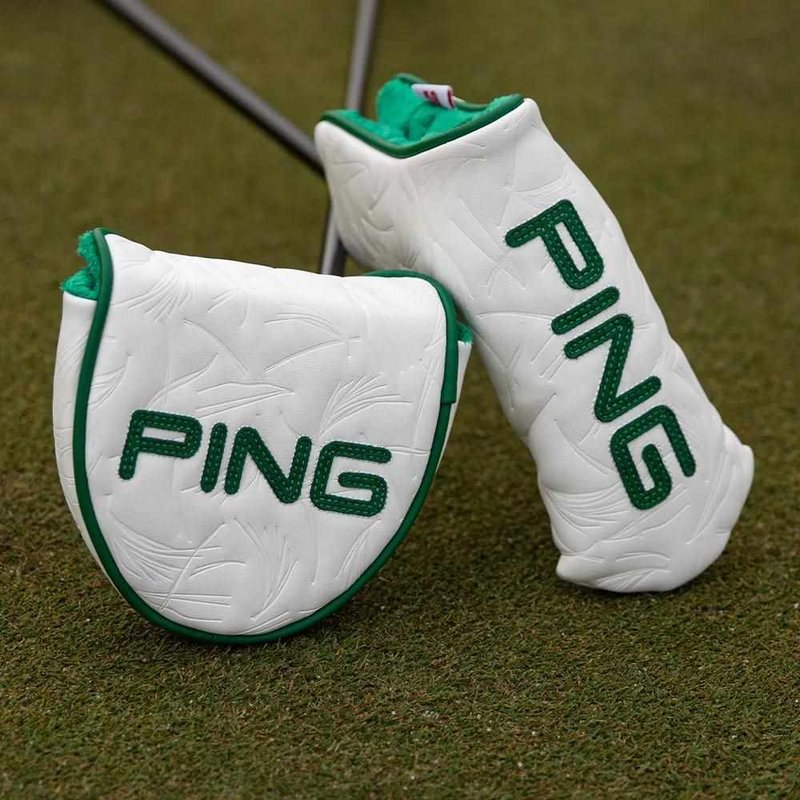 PING Golf Ping Looper Mallet Putter Headcover, bianco/verde