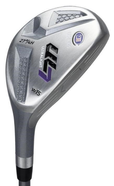 U.S. Kids Golf UL7-54 (137cm) W15 5-Club junior set da golf + stand bag, nero/viola
