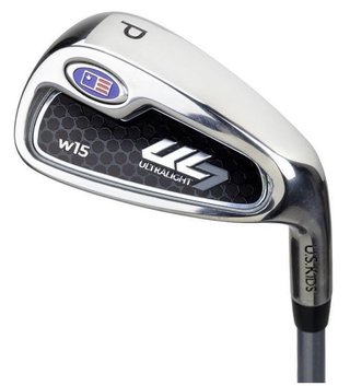 U.S. Kids Golf UL7-54 (137cm) W15 5-Club junior set da golf + stand bag, nero/viola