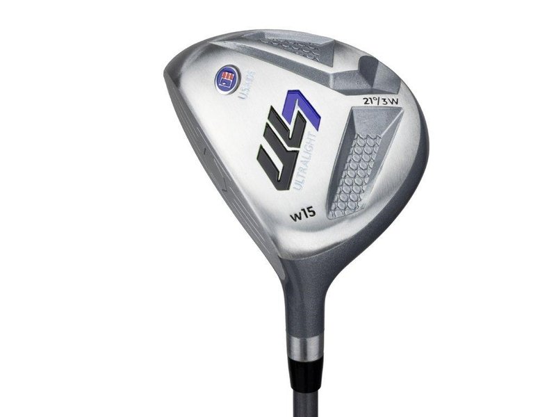 U.S. Kids Golf UL7-54 (137cm) W15 5-Club junior set da golf + stand bag, nero/viola