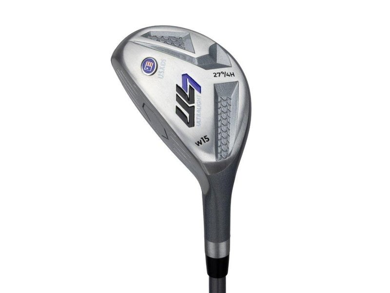 U.S. Kids Golf UL7-54 (137cm) W15 5-Club junior set da golf + stand bag, nero/viola