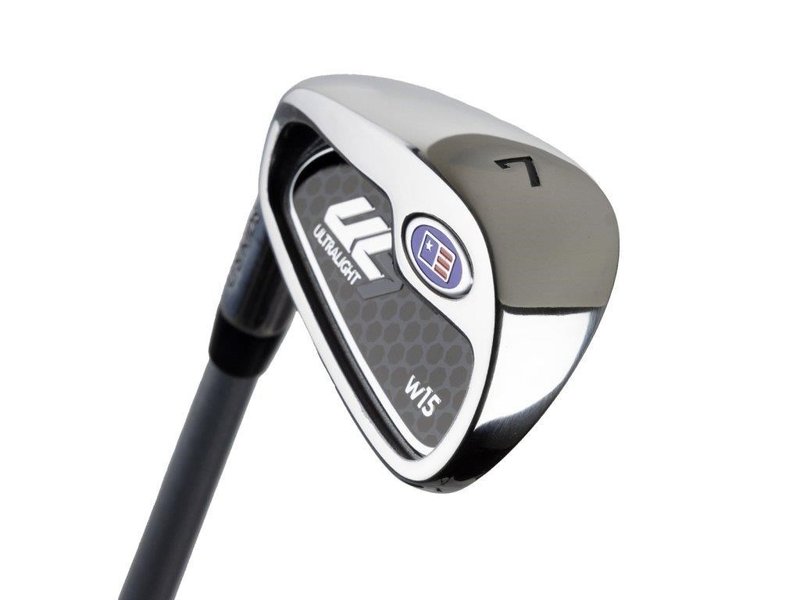 U.S. Kids Golf UL7-54 (137cm) W15 5-Club junior set da golf + stand bag, nero/viola