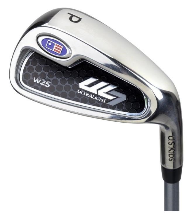 U.S. Kids Golf UL7-45 (114cm) W25 4-Club junior set da golf + stand bag, rosa/bianco