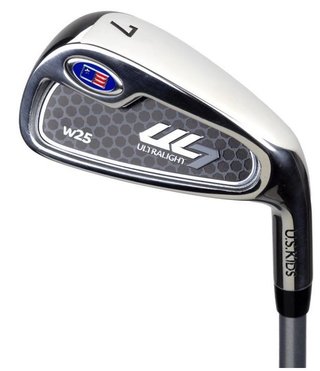 U.S. Kids Golf UL7-45 (114cm) W25 4-Club junior set da golf + stand bag, nero/blu