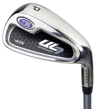 U.S. Kids Golf UL7-45 (114cm) W25 4-Club junior set da golf + stand bag, nero/blu