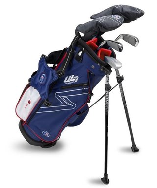 U.S. Kids Golf UL7-48 (122cm) W20 5-Club junior set da golf + stand bag, blu navy/rosso/bianco
