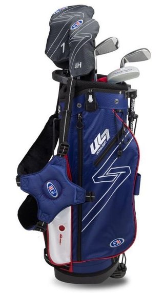 U.S. Kids Golf UL7-48 (122cm) W20 5-Club junior set da golf + stand bag, blu navy/rosso/bianco
