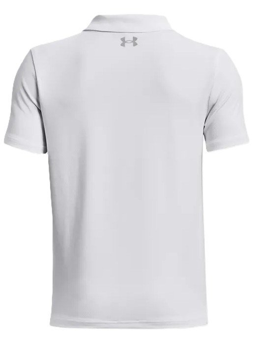 Under Armour Performance polo junior da ragazzo, bianco/grigio scuro/grigio scuro