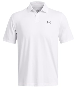 Under Armour T2G polo uomo, bianco/grigio scuro