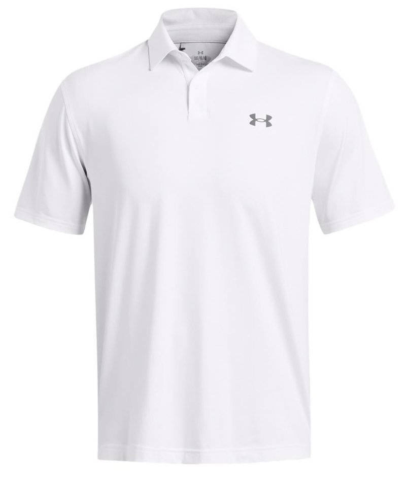 Under Armour T2G polo uomo, bianco/grigio scuro