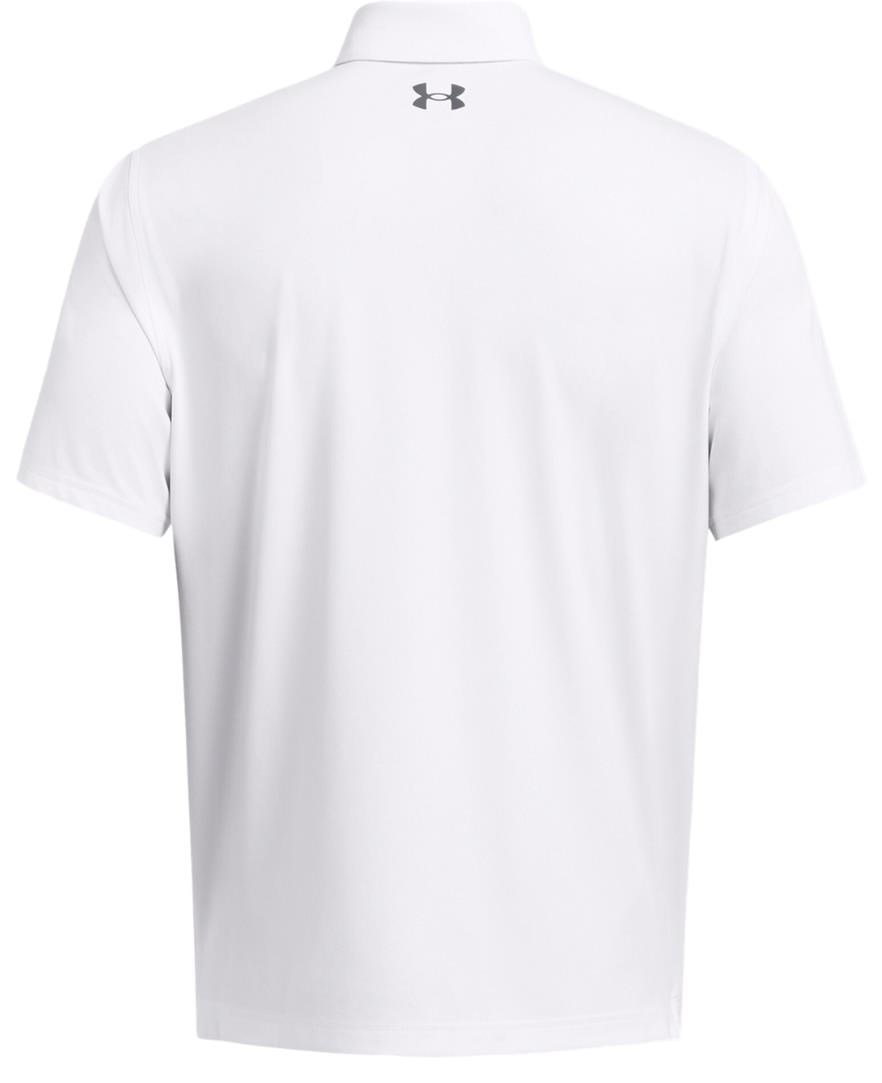Under Armour T2G polo uomo, bianco/grigio scuro