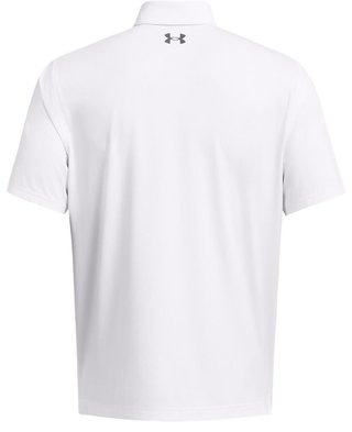 Under Armour T2G polo uomo, bianco/grigio scuro
