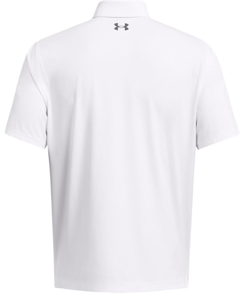 Under Armour T2G polo uomo, bianco/grigio scuro