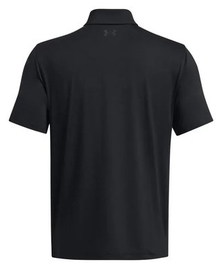 Under Armour T2G polo da uomo, nero/pitch gray