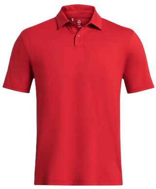 Under Armour T2G LB polo da uomo, rosso/nero