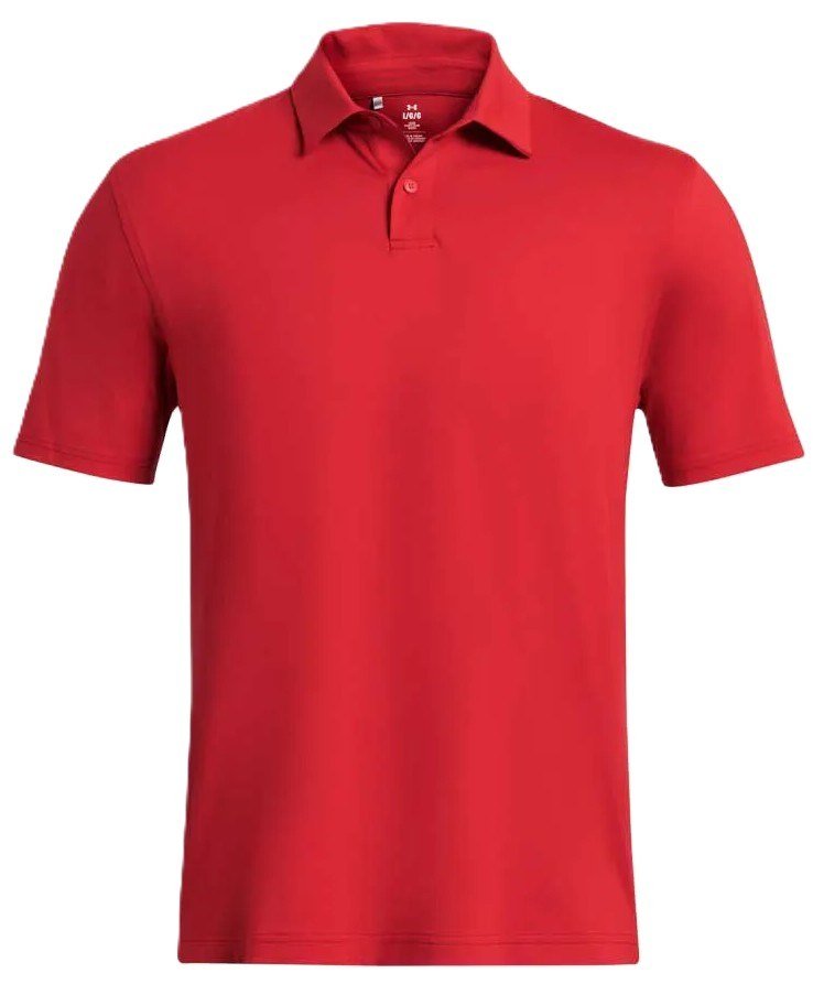 Under Armour T2G LB polo da uomo, rosso/nero