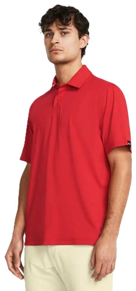 Under Armour T2G LB polo da uomo, rosso/nero