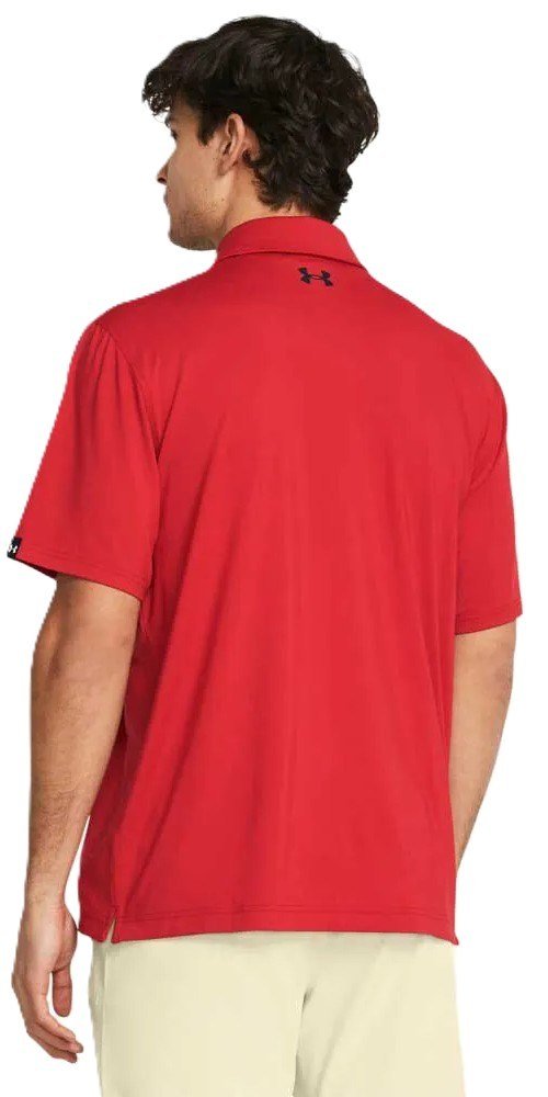 Under Armour T2G LB polo da uomo, rosso/nero