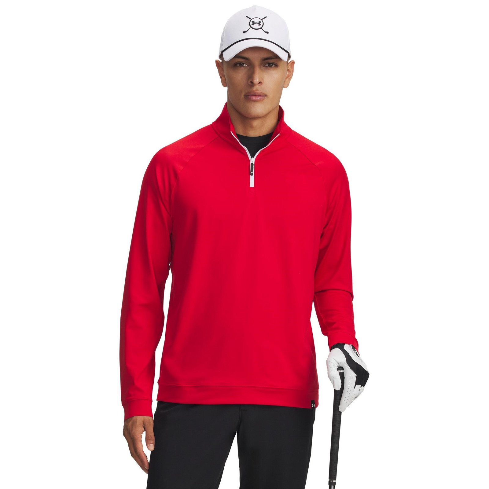 Under Armour Midlayer QZ LB felpa da uomo, rossa