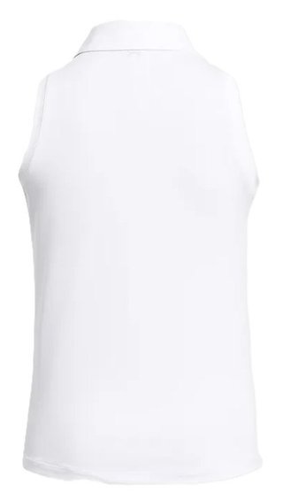 Under Armour Playoff Sleeveless polo da donna, bianco/halo gray