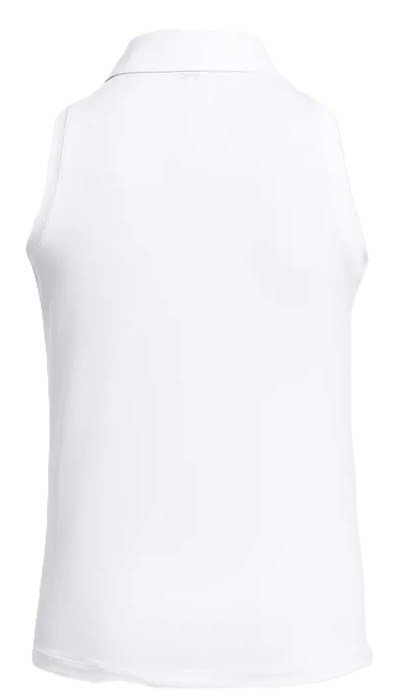 Under Armour Playoff Sleeveless polo da donna, bianco/halo gray