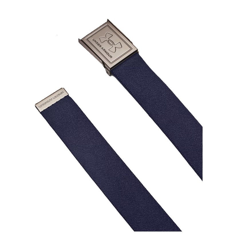 Under Armour Stretch Webbing cintura da uomo, midnight navy/khaki base/castlerock