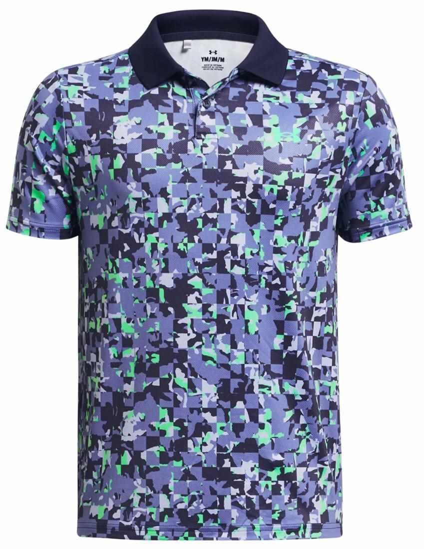 Under Armour Matchplay Printed polo junior, starlight/vapor green