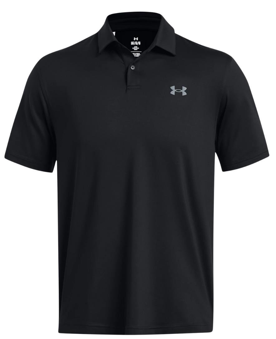 Under Armour T2G polo uomo, nero/grigio scuro