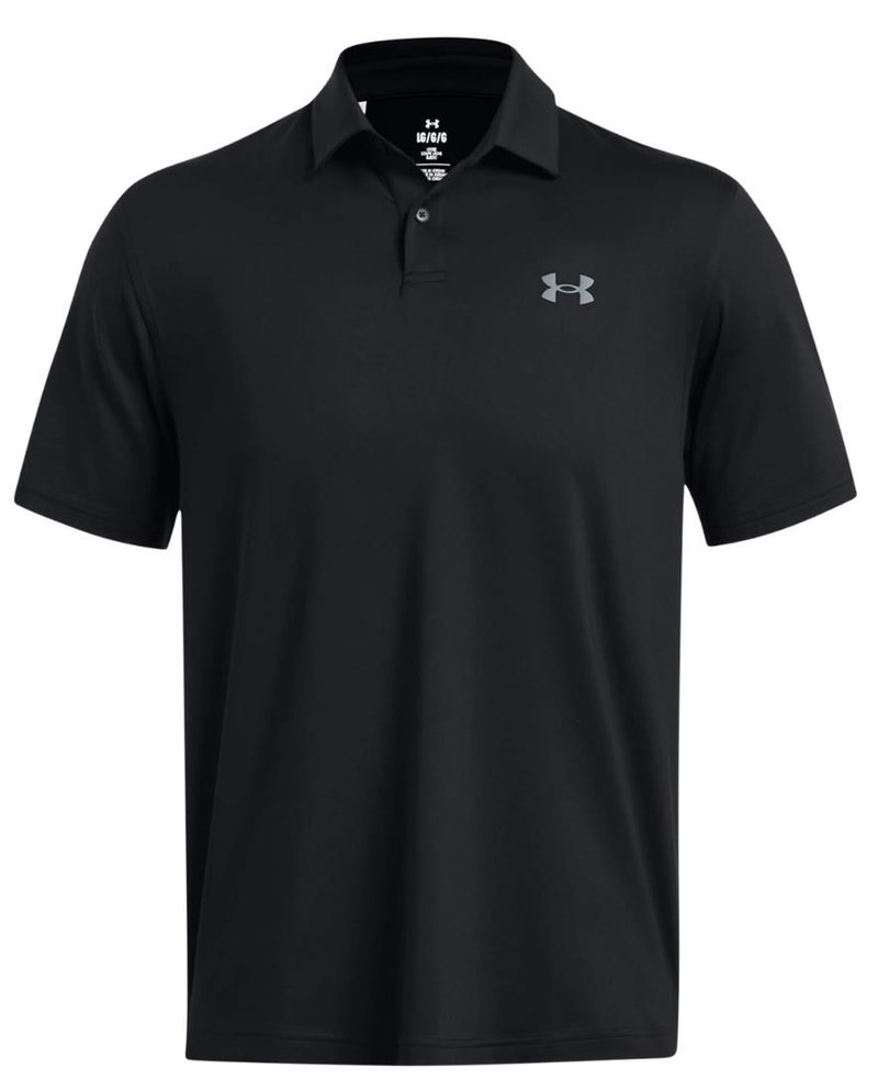 Under Armour T2G polo uomo, nero/grigio scuro