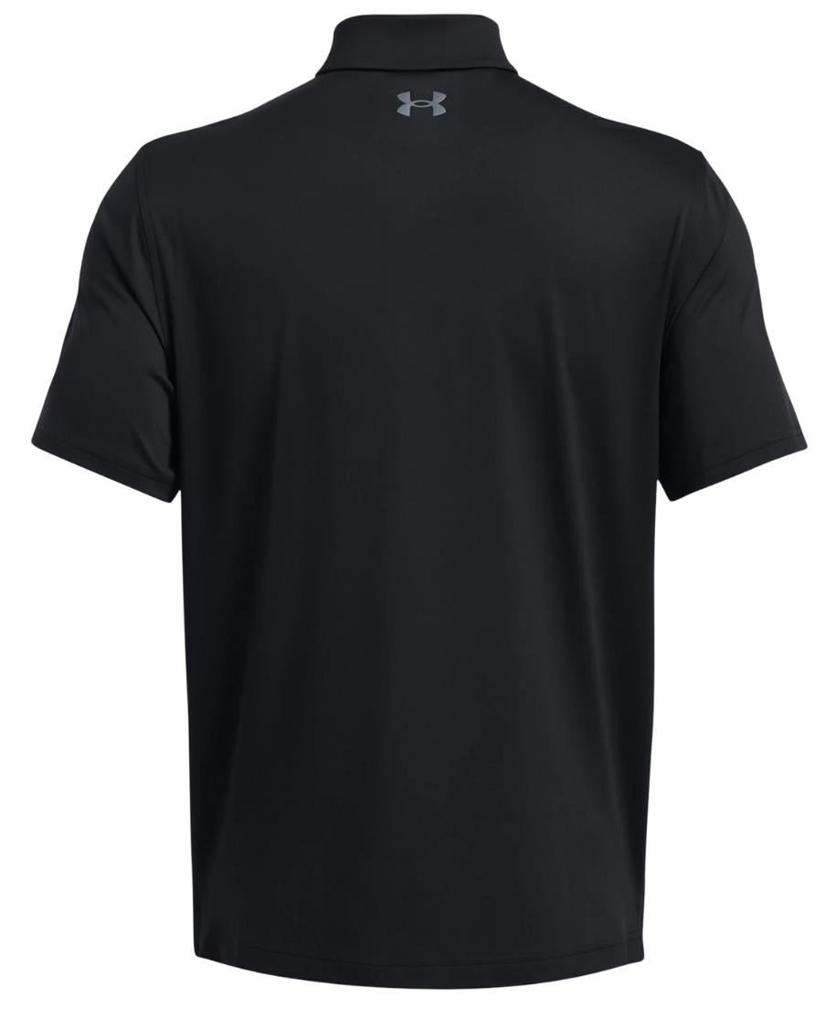 Under Armour T2G polo uomo, nero/grigio scuro