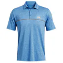 Under Armour Playoff 3.0 Stripe polo uomo, photon blue/nova orange/midnight navy