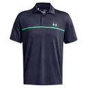 Under Armour Playoff 3.0 Stripe polo uomo, midnight navy/vapor green