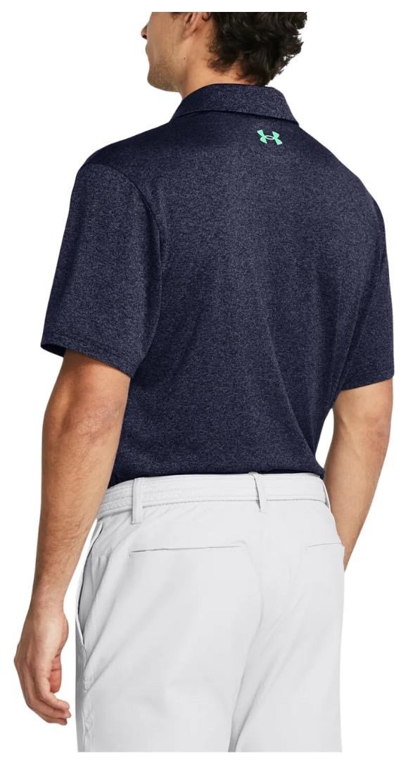 Under Armour Playoff 3.0 Stripe polo uomo, midnight navy/vapor green
