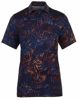 Under Armour Playoff 3.0 Printed polo uomo, midnight navy/phoenix