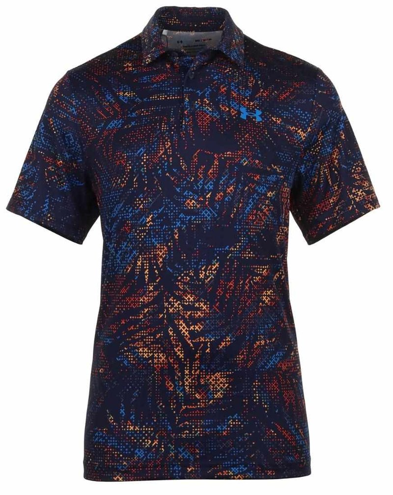 Under Armour Playoff 3.0 Printed polo uomo, midnight navy/phoenix