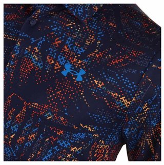 Under Armour Playoff 3.0 Printed polo uomo, midnight navy/phoenix