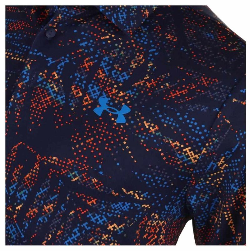 Under Armour Playoff 3.0 Printed polo uomo, midnight navy/phoenix