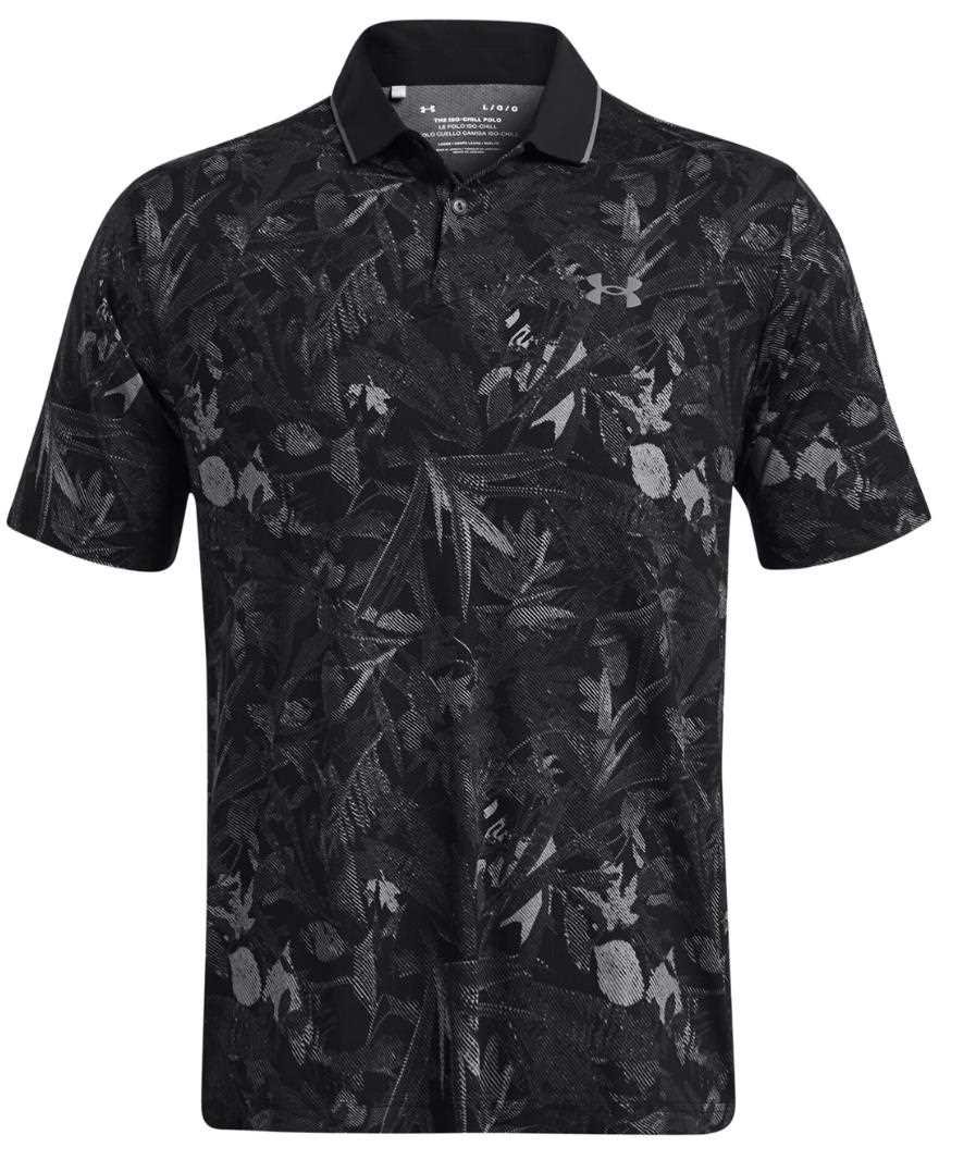 Under Armour Iso-Chill Edge polo da uomo, nero/grigio scuro