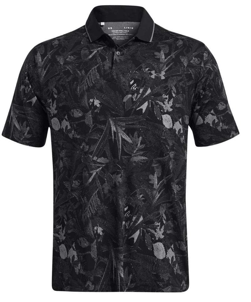 Under Armour Iso-Chill Edge polo da uomo, nero/grigio scuro