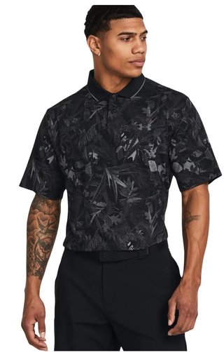 Under Armour Iso-Chill Edge polo da uomo, nero/grigio scuro