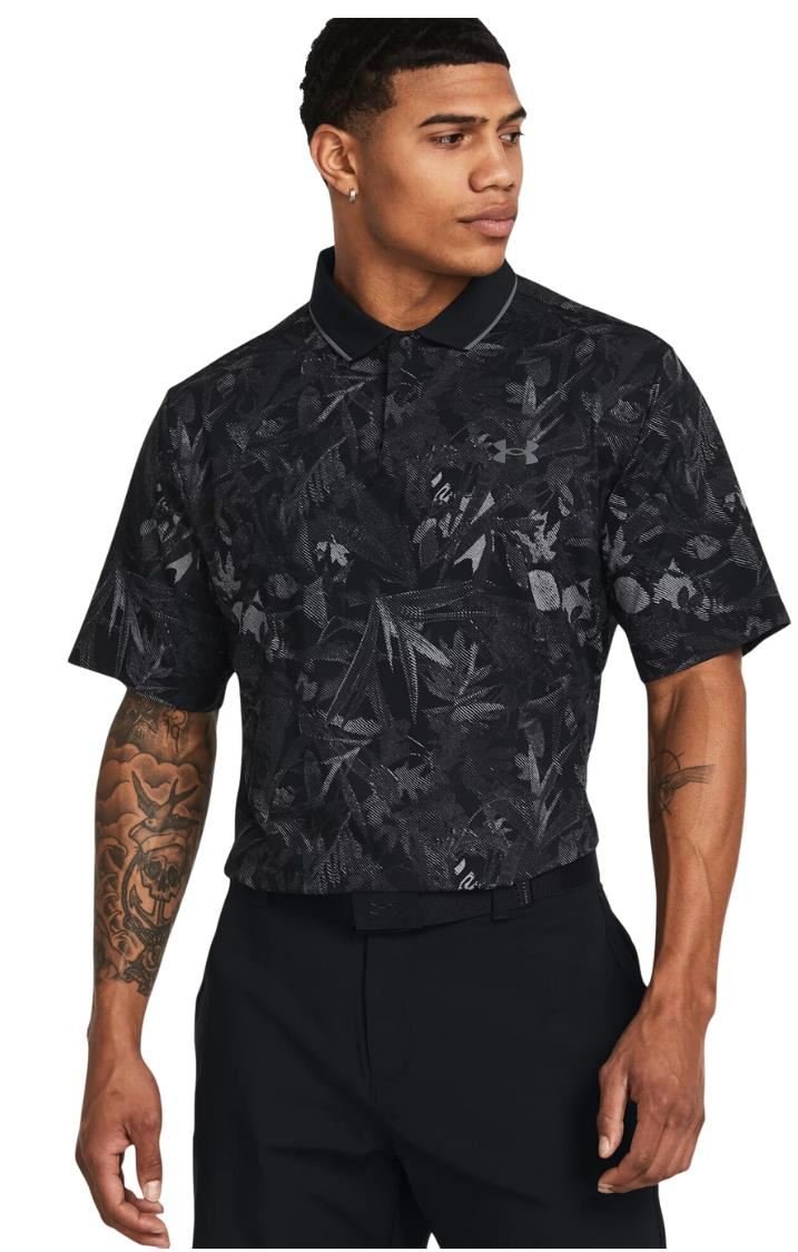 Under Armour Iso-Chill Edge polo da uomo, nero/grigio scuro