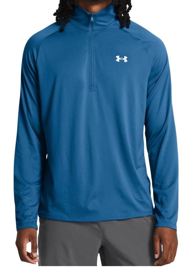 Under Armour Tech 2.0 1/2 Zip maglia a maniche lunghe da uomo, photon blue/white