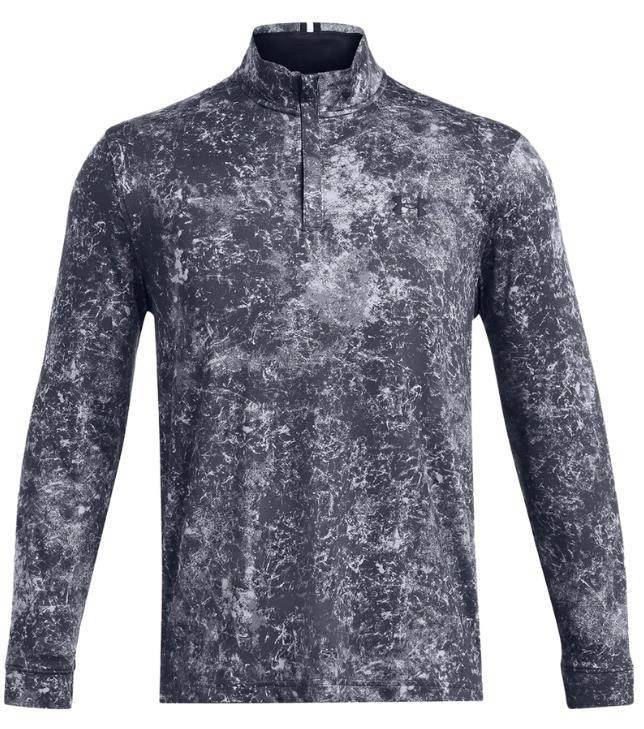 Under Armour Playoff Printed 1/4 Zip felpa da uomo, downpour gray/midnight navy