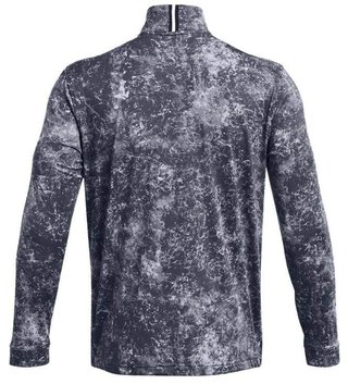 Under Armour Playoff Printed 1/4 Zip felpa da uomo, downpour gray/midnight navy